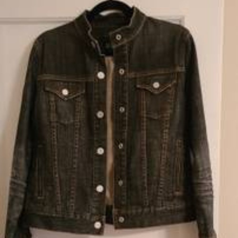 Gap Black Denim Woman's Jacket   Size Medium